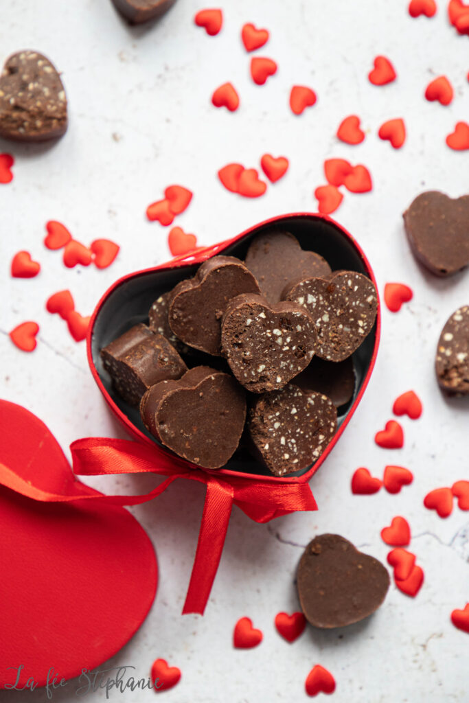 Coeurs pralinés pour la Saint Valentin - La fée Stéphanie